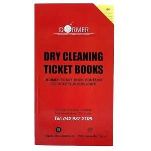 Dry Cleaning Ticket Books Narrow (standard size) range of colours at Great Prices!