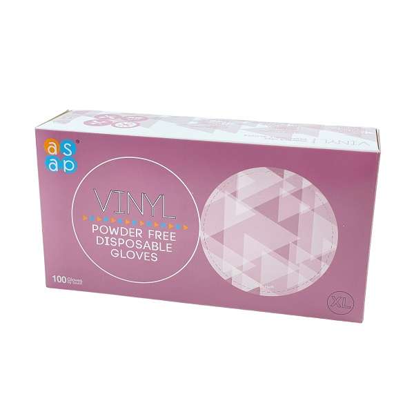 Extra Large Size Disposable Powder Free Vinyl Gloves Clear