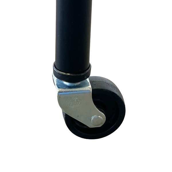 Garment Rails Fitted with four two inch nylon sturdy castors and therefore easy to move around.