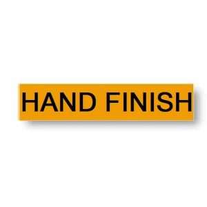 Hand finish instruction tuff tape