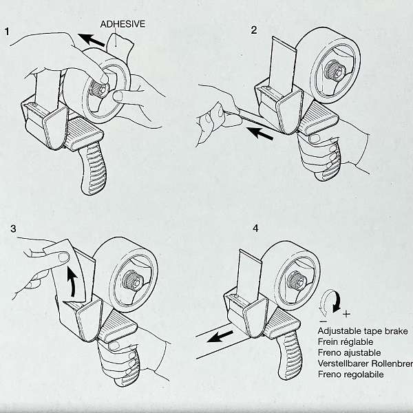 How to set up a hand held tape dispenser