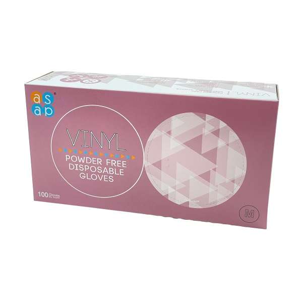 Medium Size Powder Free Vinyl Gloves Box of 100